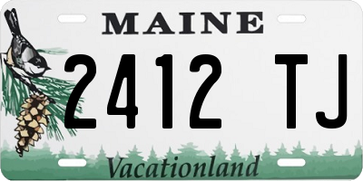 ME license plate 2412TJ