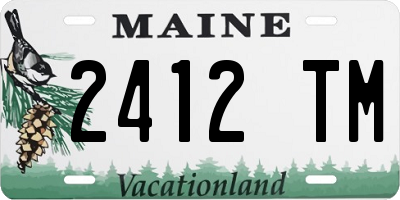 ME license plate 2412TM