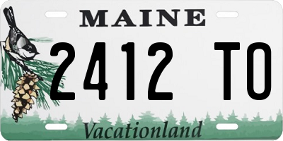 ME license plate 2412TO