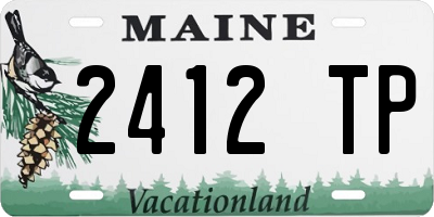 ME license plate 2412TP