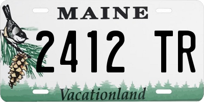 ME license plate 2412TR
