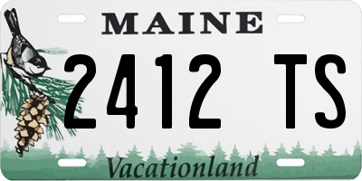 ME license plate 2412TS