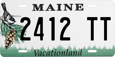 ME license plate 2412TT