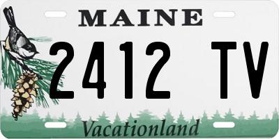 ME license plate 2412TV