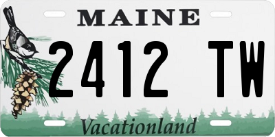 ME license plate 2412TW