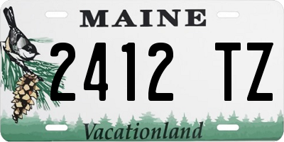 ME license plate 2412TZ