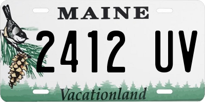 ME license plate 2412UV