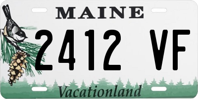ME license plate 2412VF