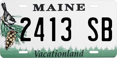 ME license plate 2413SB