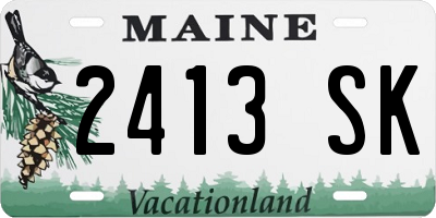 ME license plate 2413SK