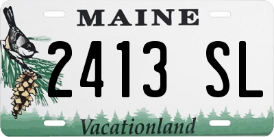 ME license plate 2413SL