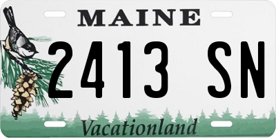 ME license plate 2413SN
