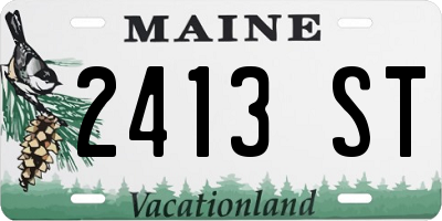 ME license plate 2413ST