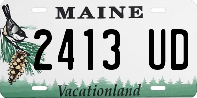 ME license plate 2413UD