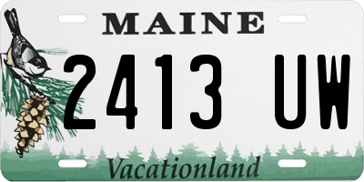 ME license plate 2413UW