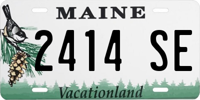 ME license plate 2414SE