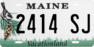 ME license plate 2414SJ