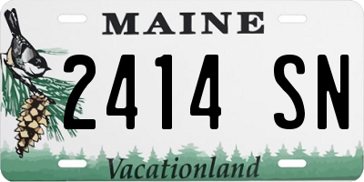 ME license plate 2414SN