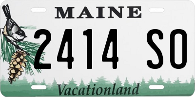 ME license plate 2414SO