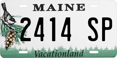 ME license plate 2414SP