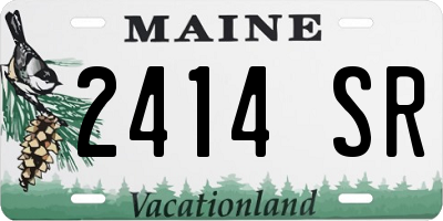 ME license plate 2414SR