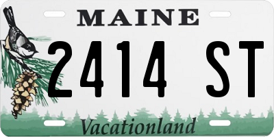 ME license plate 2414ST
