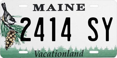 ME license plate 2414SY