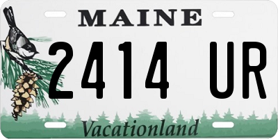 ME license plate 2414UR
