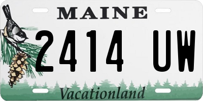 ME license plate 2414UW