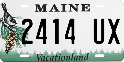 ME license plate 2414UX