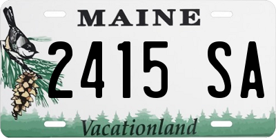 ME license plate 2415SA