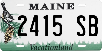 ME license plate 2415SB