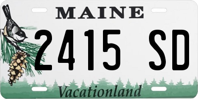 ME license plate 2415SD