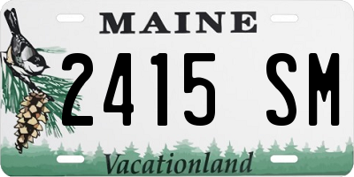 ME license plate 2415SM