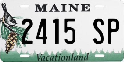 ME license plate 2415SP