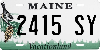 ME license plate 2415SY