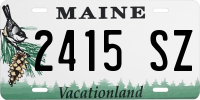ME license plate 2415SZ