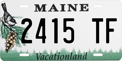 ME license plate 2415TF