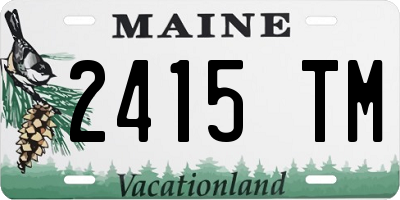 ME license plate 2415TM