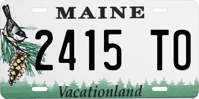 ME license plate 2415TO
