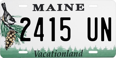 ME license plate 2415UN