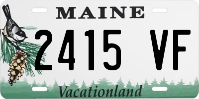 ME license plate 2415VF