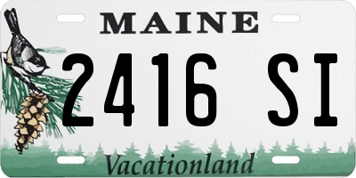 ME license plate 2416SI