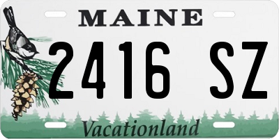 ME license plate 2416SZ