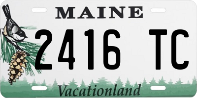 ME license plate 2416TC