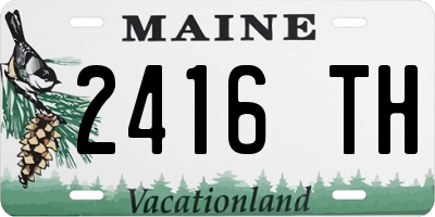 ME license plate 2416TH