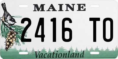 ME license plate 2416TO