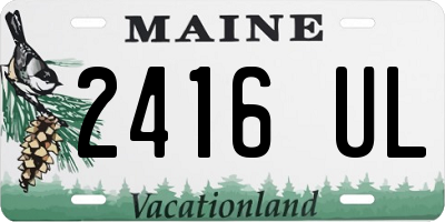ME license plate 2416UL