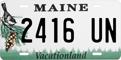 ME license plate 2416UN