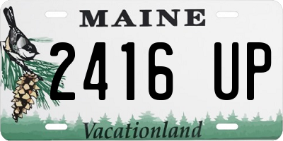 ME license plate 2416UP